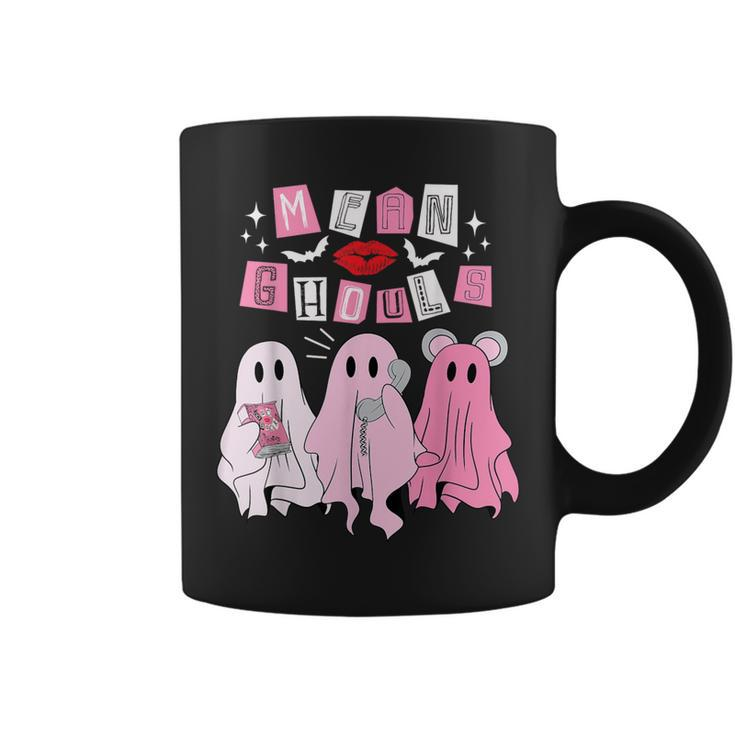 Mean Ghouls Ghost Retro Scary Halloween Trick Or Treat Coffee Mug
