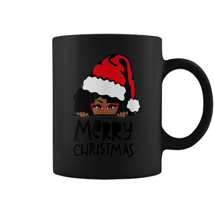 That Melanin Christmas Mrs Claus Santa Black Peeking Claus Coffee Mug