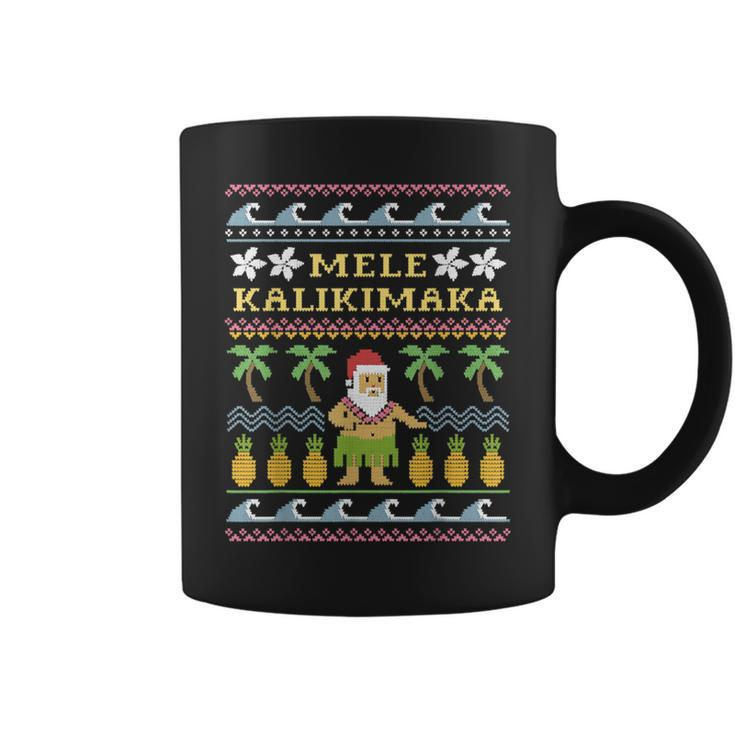 Mele Kalikimaka Christmas Ugly Sweater Costume Santa Coffee Mug