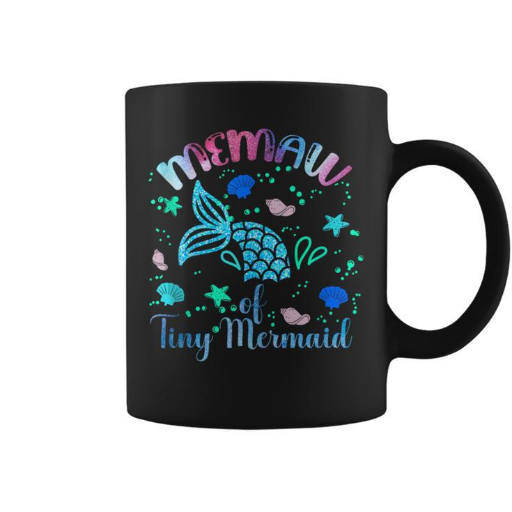 Memaw Of Tiny Mermaid Cute Swimming Girl Birthday Family Coffee Mug