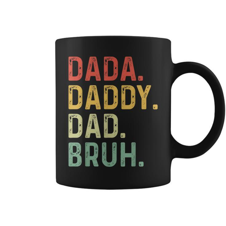 Men Dada Daddy Dad Bruh Fathers Day Vintage Funny Father  Funny Gifts For Dad Coffee Mug