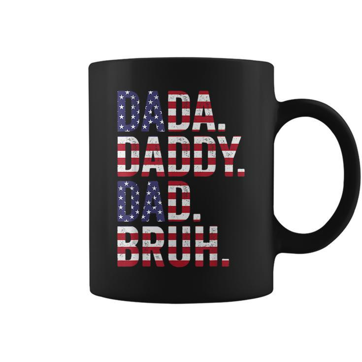 Men Dada Daddy Dad Funny Flag Usa 4Th July Fathers Day  Coffee Mug