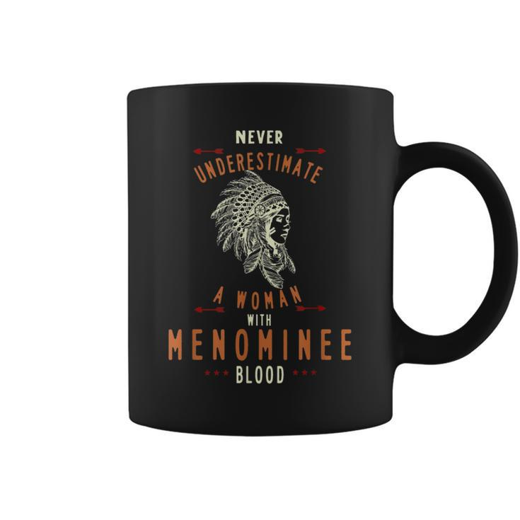 Menominee Native American Indian Woman Never Underestimate Gift For Men Coffee Mug