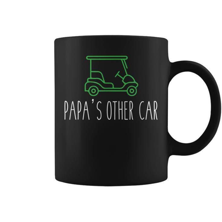 Mens Papa Grandpa Dad Golfing Fathers Day Golf Cart   Gift For Men Coffee Mug
