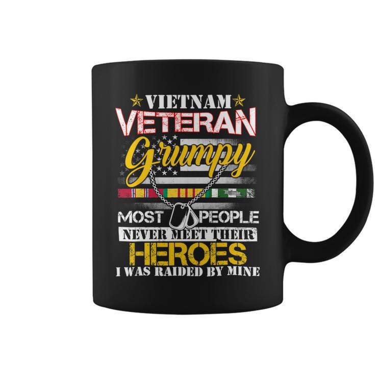 Mens Vietnam Veteran Grumpy Raised By My Hero Veteran Day 119 Coffee Mug