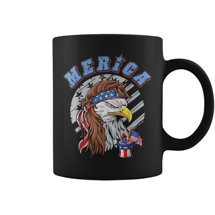 Merica Eagle Mullet 4Th Of July Men Women American Flag Usa  Mullet Funny Gifts Coffee Mug