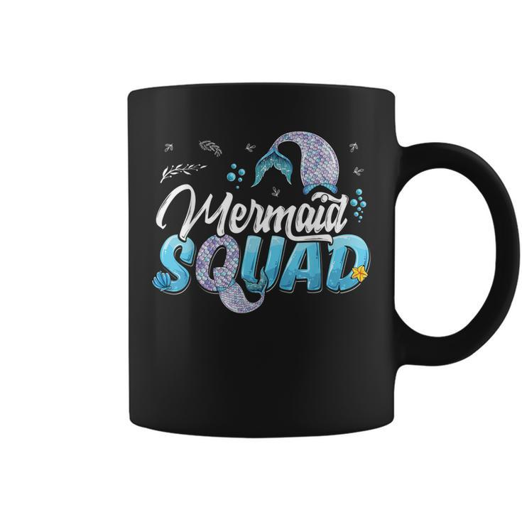 Mermaid Squad Party Mermaid Birthday Matching Set Family Coffee Mug
