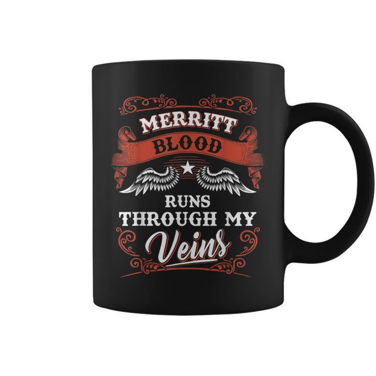 Merritt Blood Runs Through My Veins Family Christmas Coffee Mug