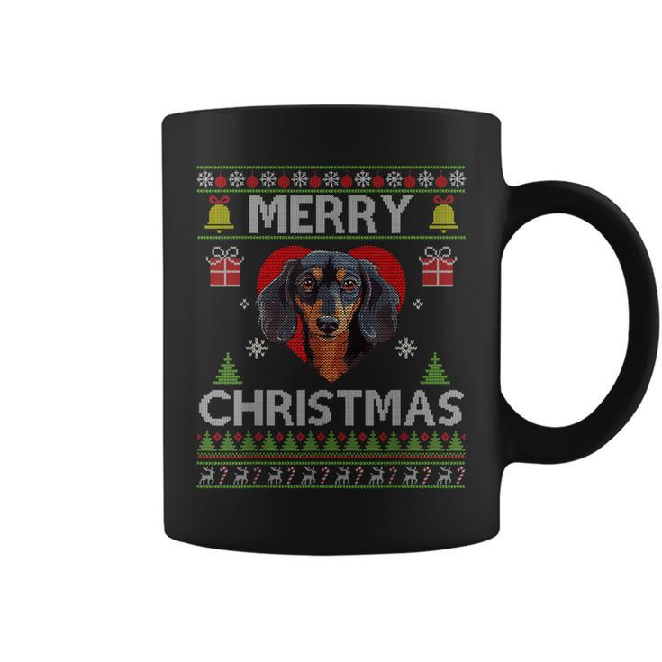 Merry Christmas Dachshund Dog Ugly Sweater Coffee Mug
