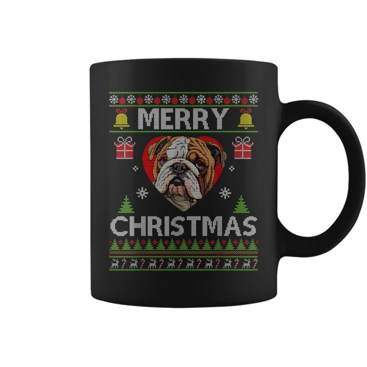 Merry Christmas English Bulldog Dog Ugly Sweater Coffee Mug