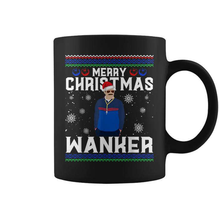 Merry Christmas Wanker Ugly Xmas Sweater Coach Soccer Coffee Mug