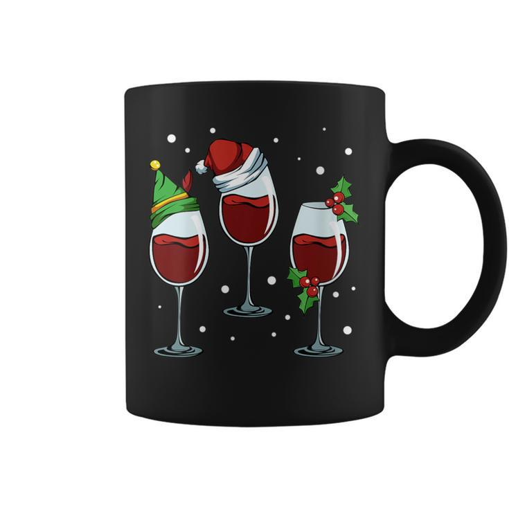 Merry Christmas Wine Lover Red White Alcoholic Drink Grapes Coffee Mug