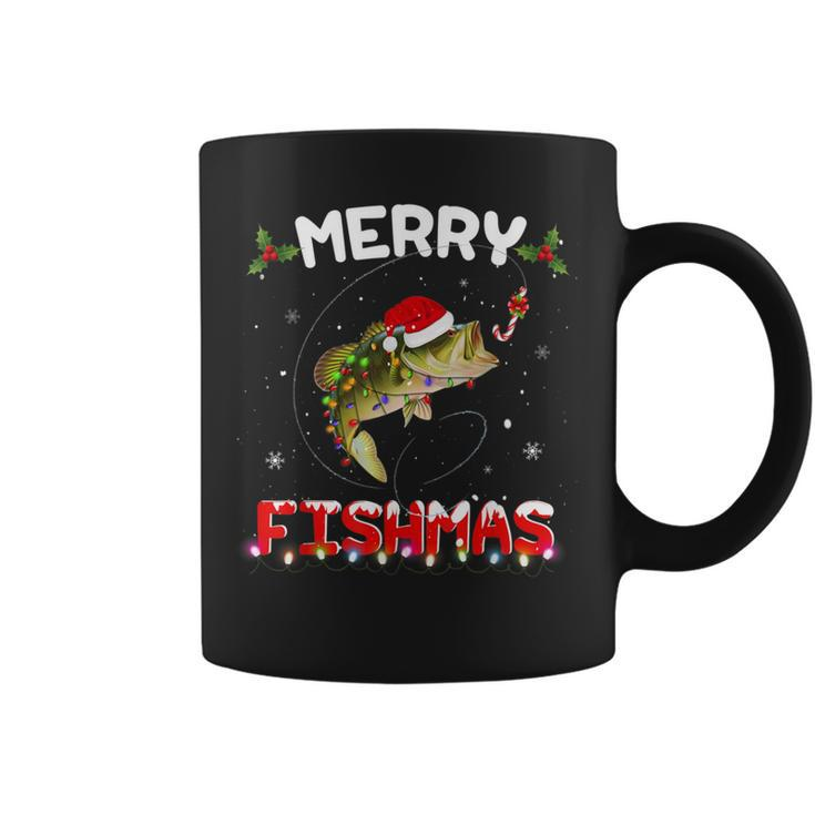 Merry Fishmas Fishing Christmas Pajama Fishers Coffee Mug