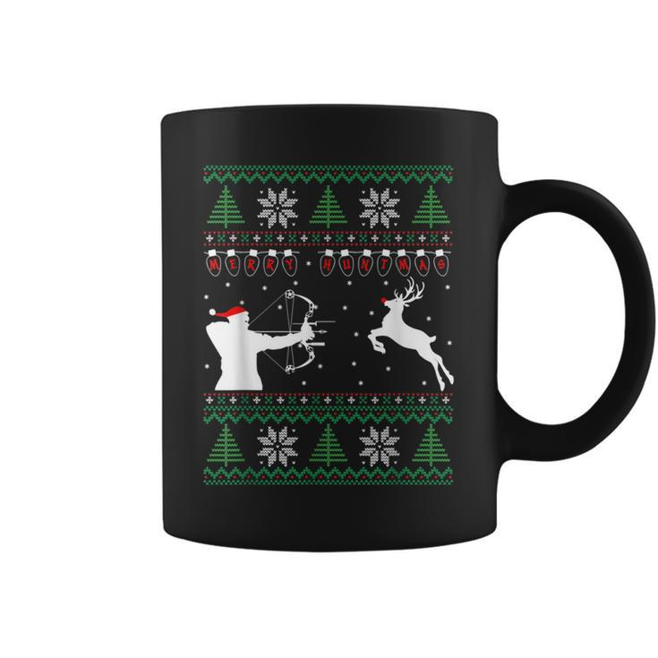 Merry Huntmas Deer Hunting Christmas Ugly Sweater Style Coffee Mug