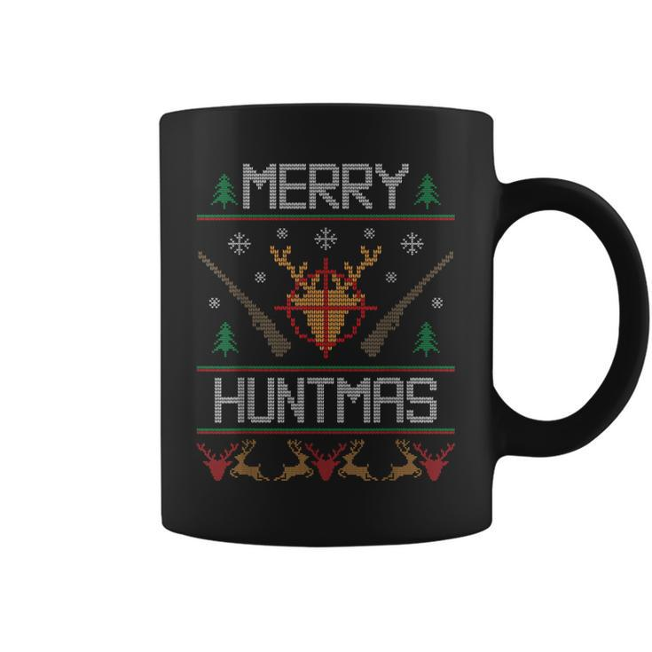Merry Huntmas Hunting Ugly Christmas Sweater For Deer Hunter Coffee Mug