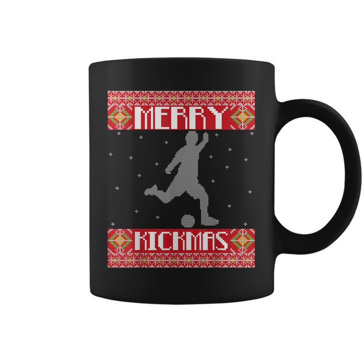 Merry Kickmas Soccer Player Sports Ugly Christmas Sweater Coffee Mug