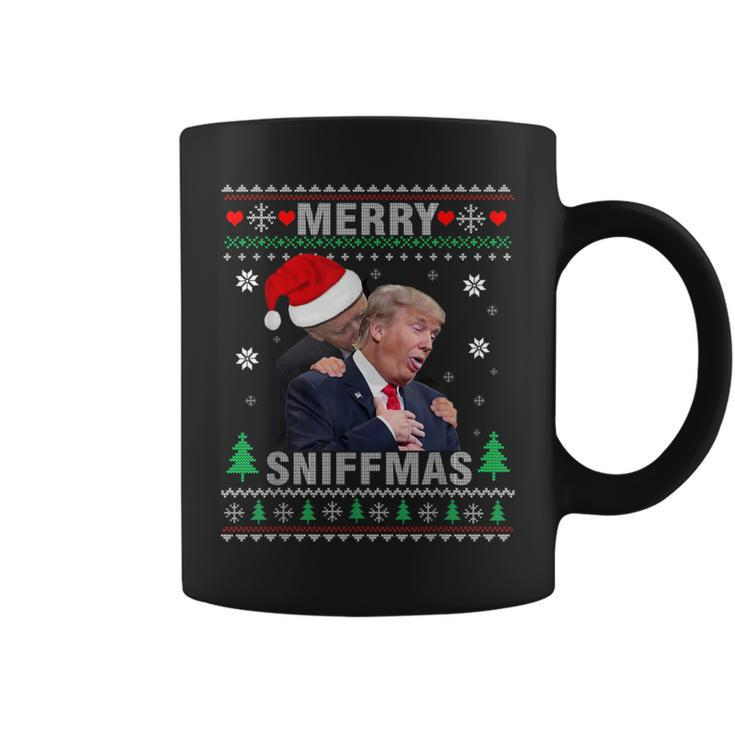 Merry Sniffmas Christmas Anti Biden Ugly Christmas Sweater Coffee Mug