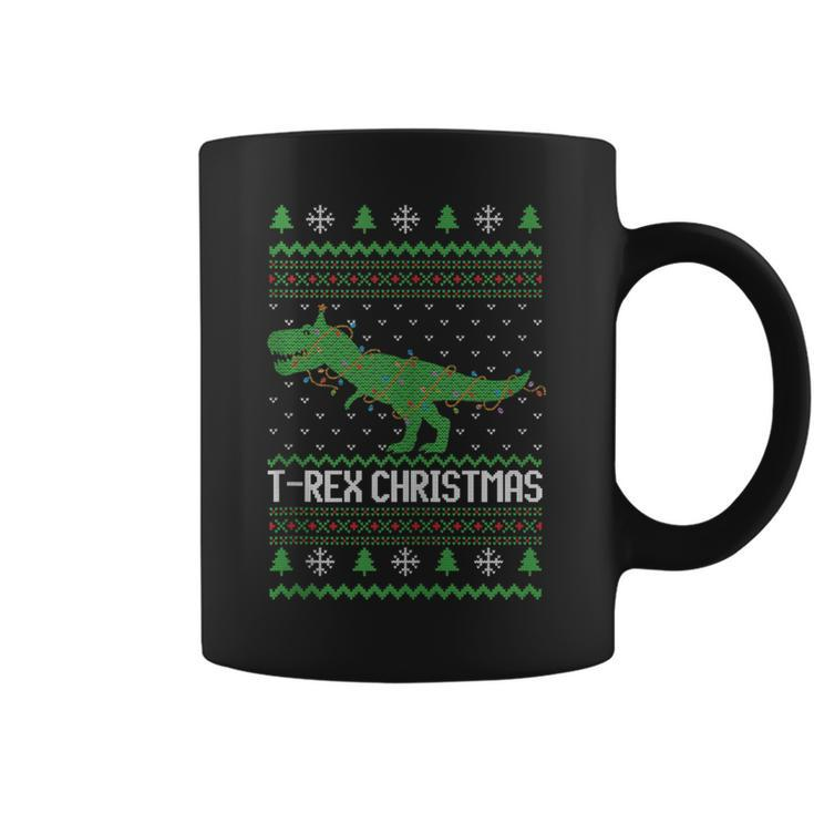 Merry T-Rex Christmas Ugly Christmas Sweater Coffee Mug