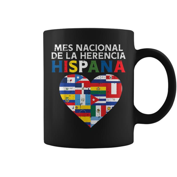 Mes Nacional De La Herencia Hispania Flags Hispanic Heritage Coffee Mug