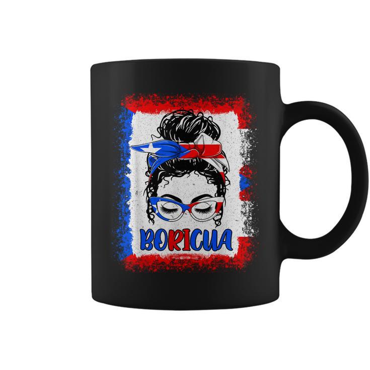 Messy Bun Puerto Rico Flag Boricua Puerto Rican Girls Coffee Mug