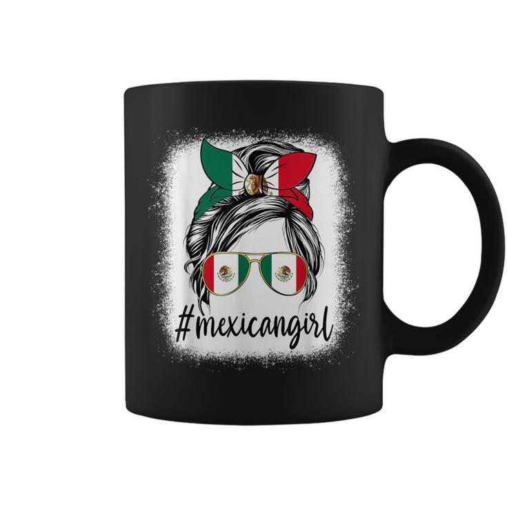 Mexican Girl Mexico Messy Bun Mexican Flag Hispanic Heritage Coffee Mug