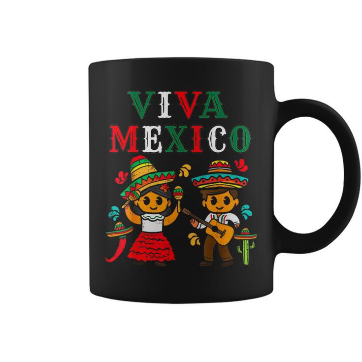 Mexican Independence Viva Mexico Maracas Guitar Boy Girl Coffee Mug