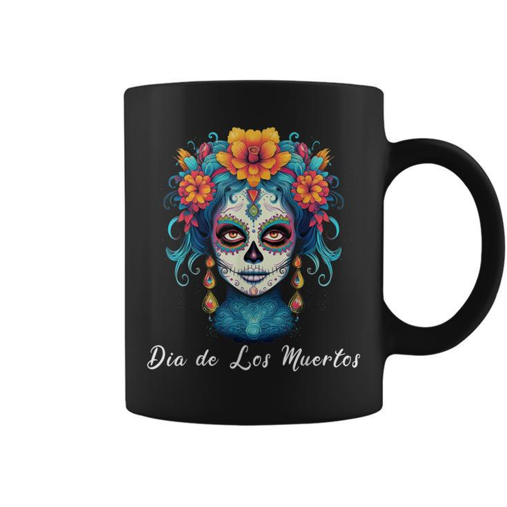 Mexican Sugar Skull Girl Halloween Dia De Los Muertos Coffee Mug