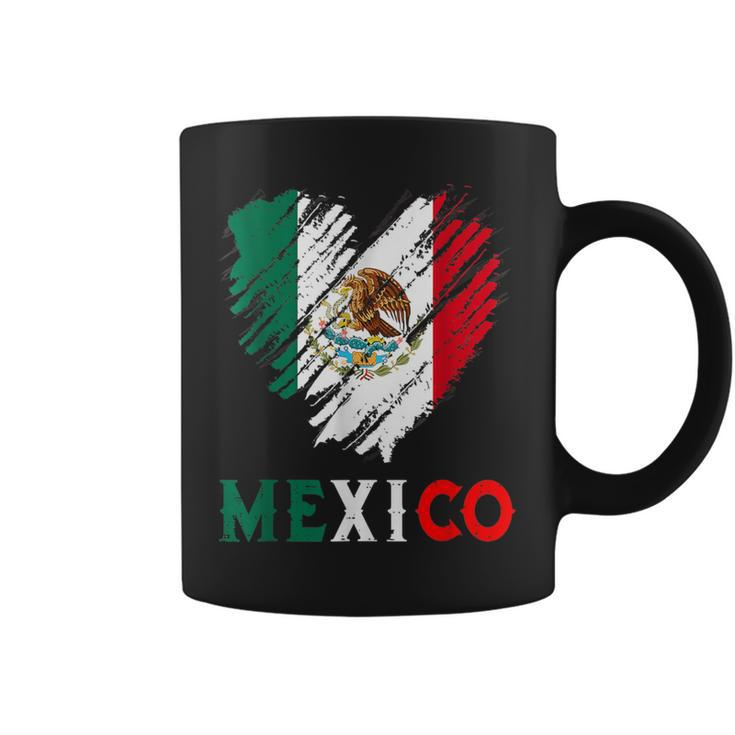 Mexico City Mexican Flag Heart Viva Mexico Independence Day Coffee Mug