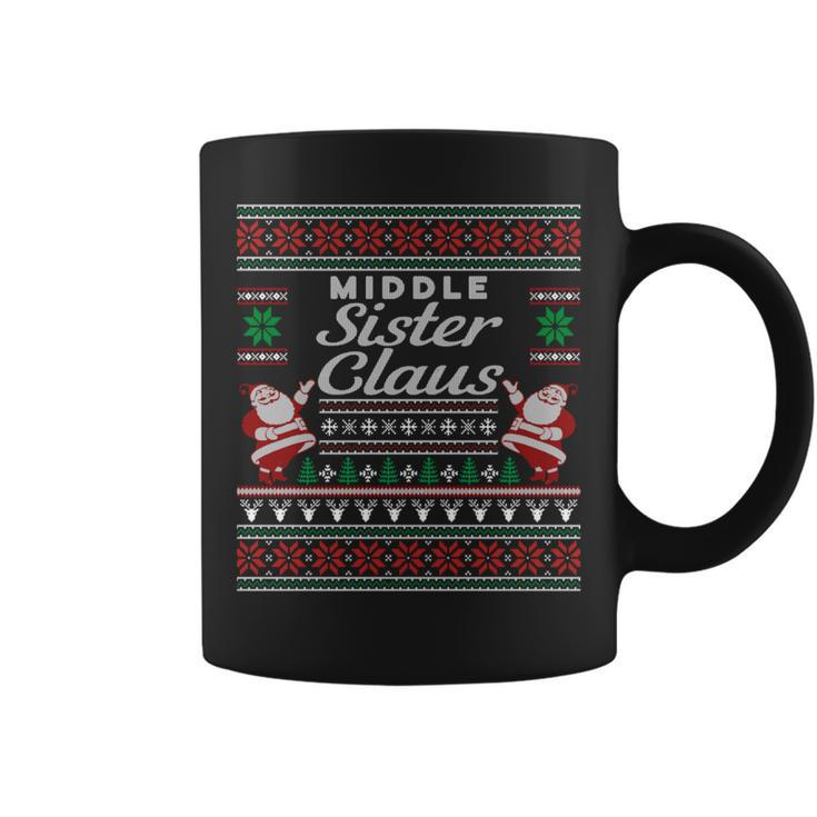 Middle Sister Claus Ugly Christmas Sweater Pajamas Coffee Mug