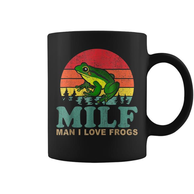 Milf-Man I Love Frogs Saying Frog-Amphibian Lovers Coffee Mug