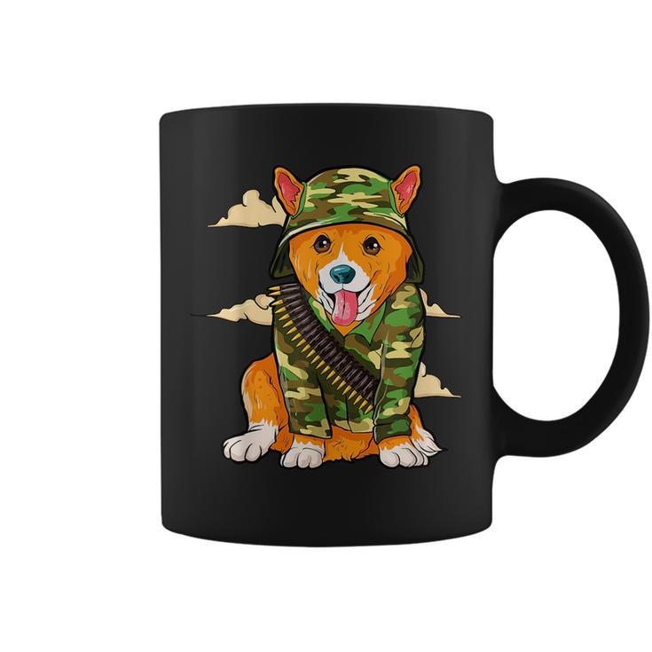 Military Corgi Dog Camo Camouflage  Coffee Mug