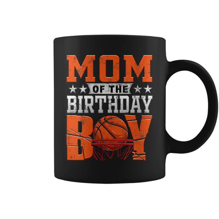 Mom Basketball Birthday Boy Family Baller B-Day Party  Coffee Mug