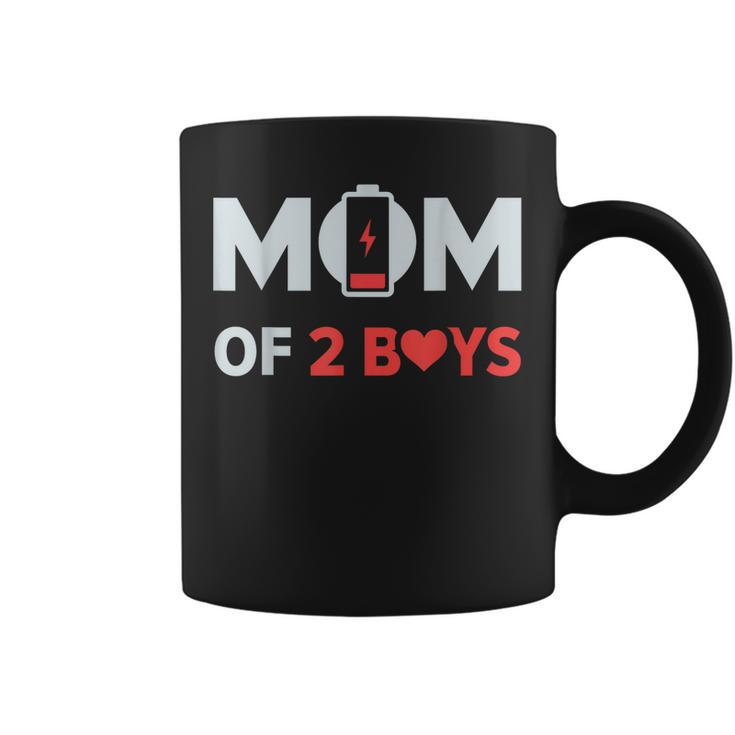 Mom Of 2 Boys From Son To Mom For Mothers Day Birthday Women  Coffee Mug