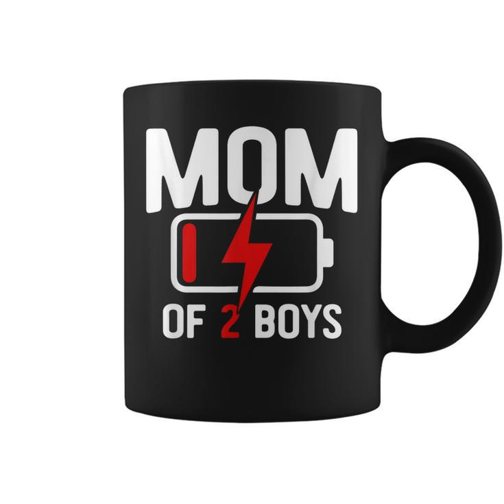 Mom Of 2 Boys  Gifts From Son Mothers Day Birthday Women  Coffee Mug