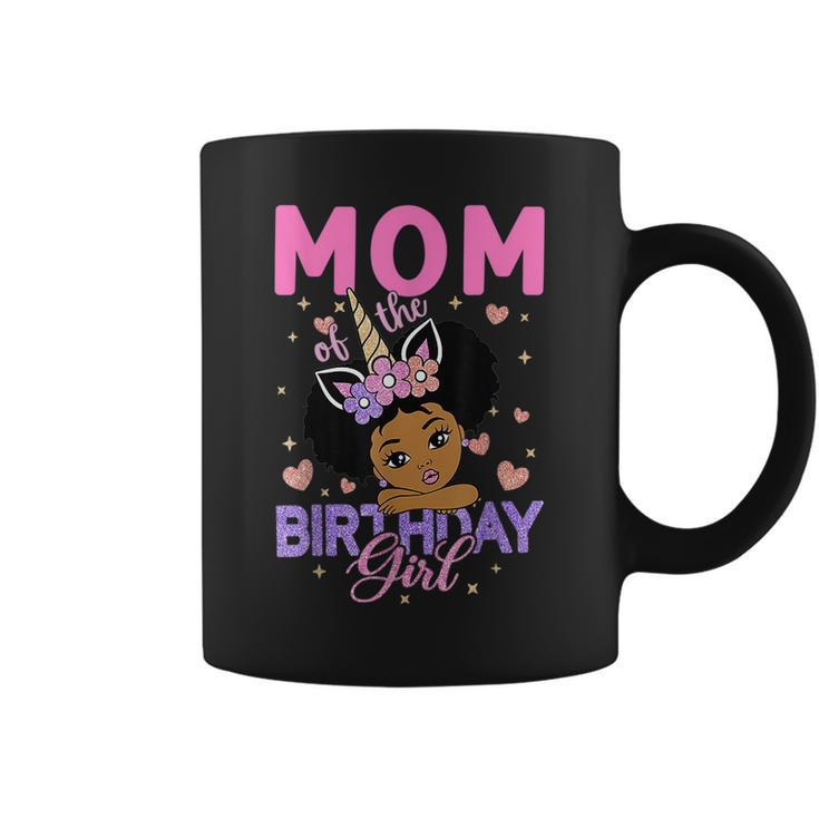 Mom Of The Birthday Girl Melanin Afro Unicorn 1St Family  Coffee Mug