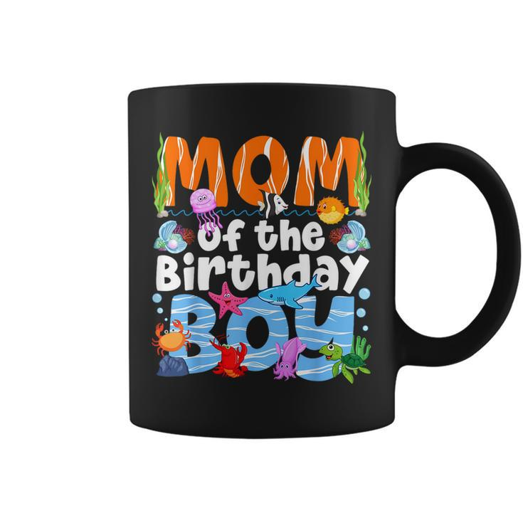 Mom Under Sea Birthday Party Boys Ocean Sea Animals Themed Coffee Mug