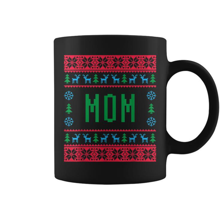 Mom Ugly Christmas Sweater Pjs Matching Family Pajamas Coffee Mug