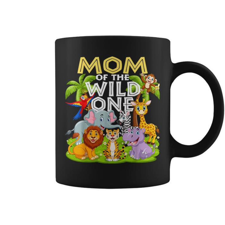 Mom Of The Wild One 1St Birthday Zoo Animal Safari Jungle Coffee Mug