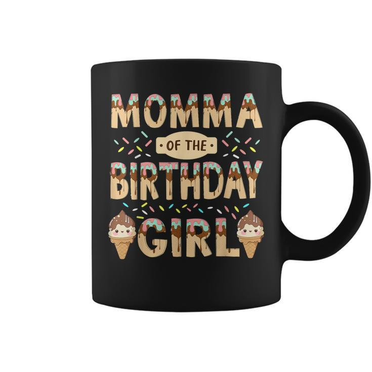 Momma Of The Birthday Day Girl Ice Cream Party Family Bday Coffee Mug