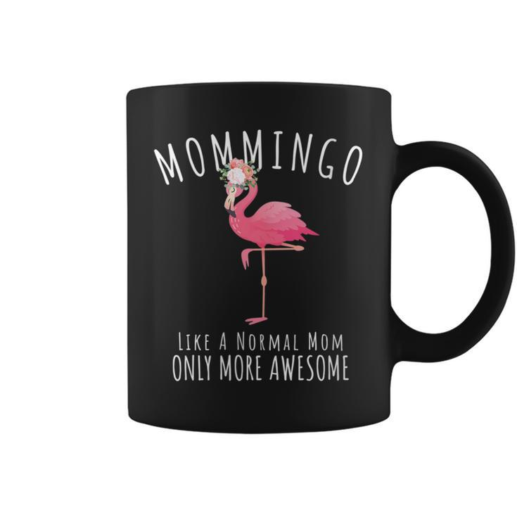 Mommingo Like An Mom Only Awesome Floral Flamingo Coffee Mug