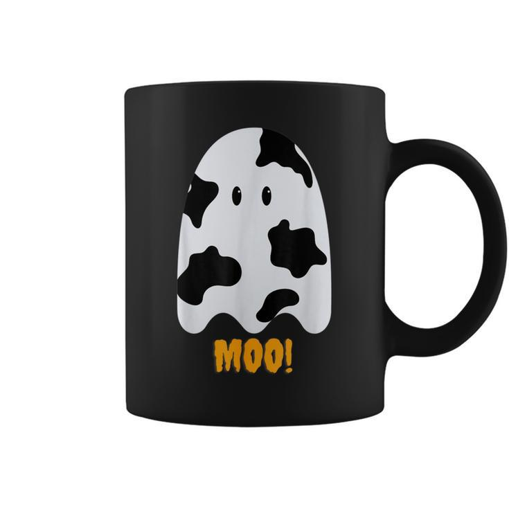 Moo Cute Cow Print Ghost Halloween Coffee Mug