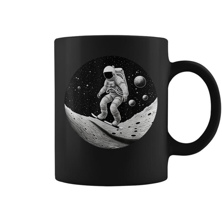 Moon Boarding Astronaut Funny Moon Funny Gifts Coffee Mug