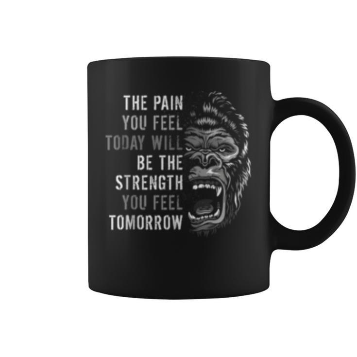 Motivation Workout And Gym Quotes Gorilla Mindset Training  Coffee Mug