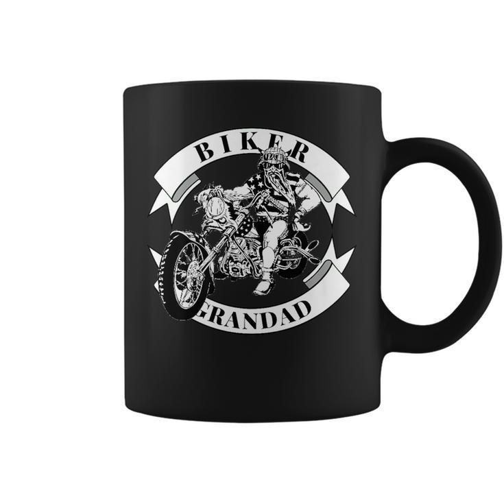 Motorbike Biker Grandpa Motorcycling Dad Biker Grandad   Coffee Mug