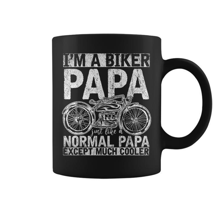 Motorcycle Biking Grandpa Retirement Bike Papa Biker Coffee Mug