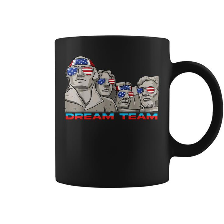 Mount Rushmore 4Th Of July Funny Patriotic Presidents Team 1 Coffee Mug