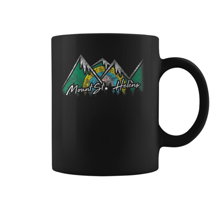 Mount St Helens Washington Flag Mountains State Souvenir Coffee Mug