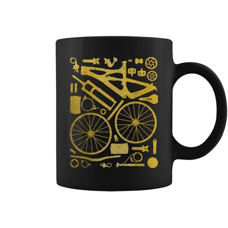 Mountain Bike Mtb Cycling Bicycle Parts Mountain Biker  Coffee Mug