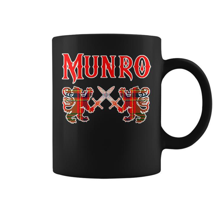 Munro Scottish Clan Lion Family Name Tartan Kilt Gift For Womens Gifts For Lion Lovers Funny Gifts Coffee Mug