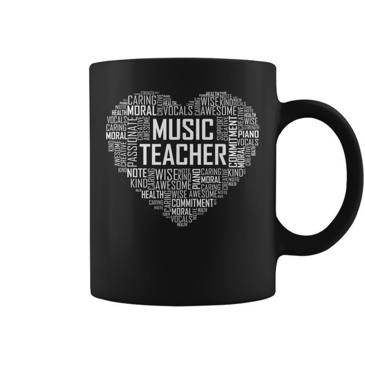 Music Teacher Heart Appreciation Musical Choir Director Coffee Mug